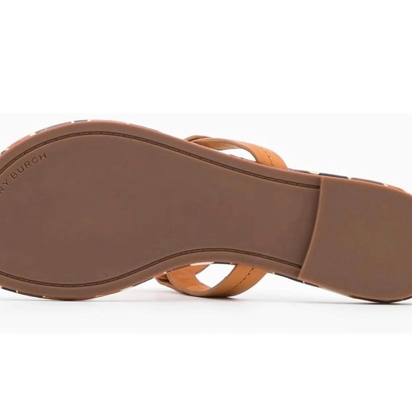 Tory Burch Enamel Miller Leather Thong Sandals Elba Camello size 6,5M. NWOT - Picture 5 of 10